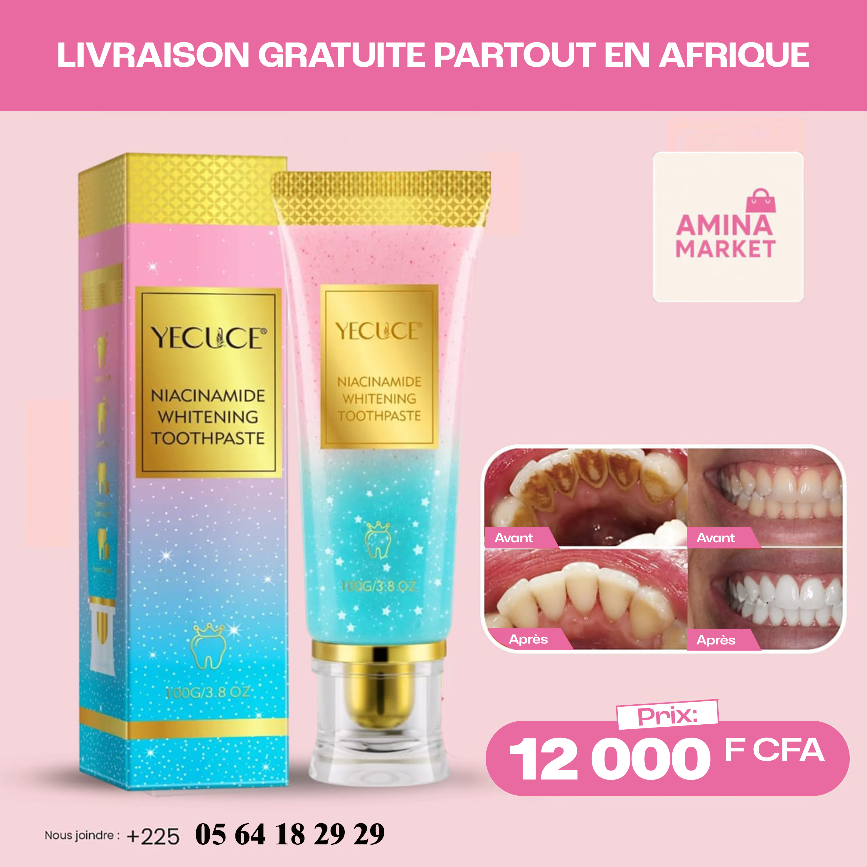 Pâte dentifrice  à la niacinamide