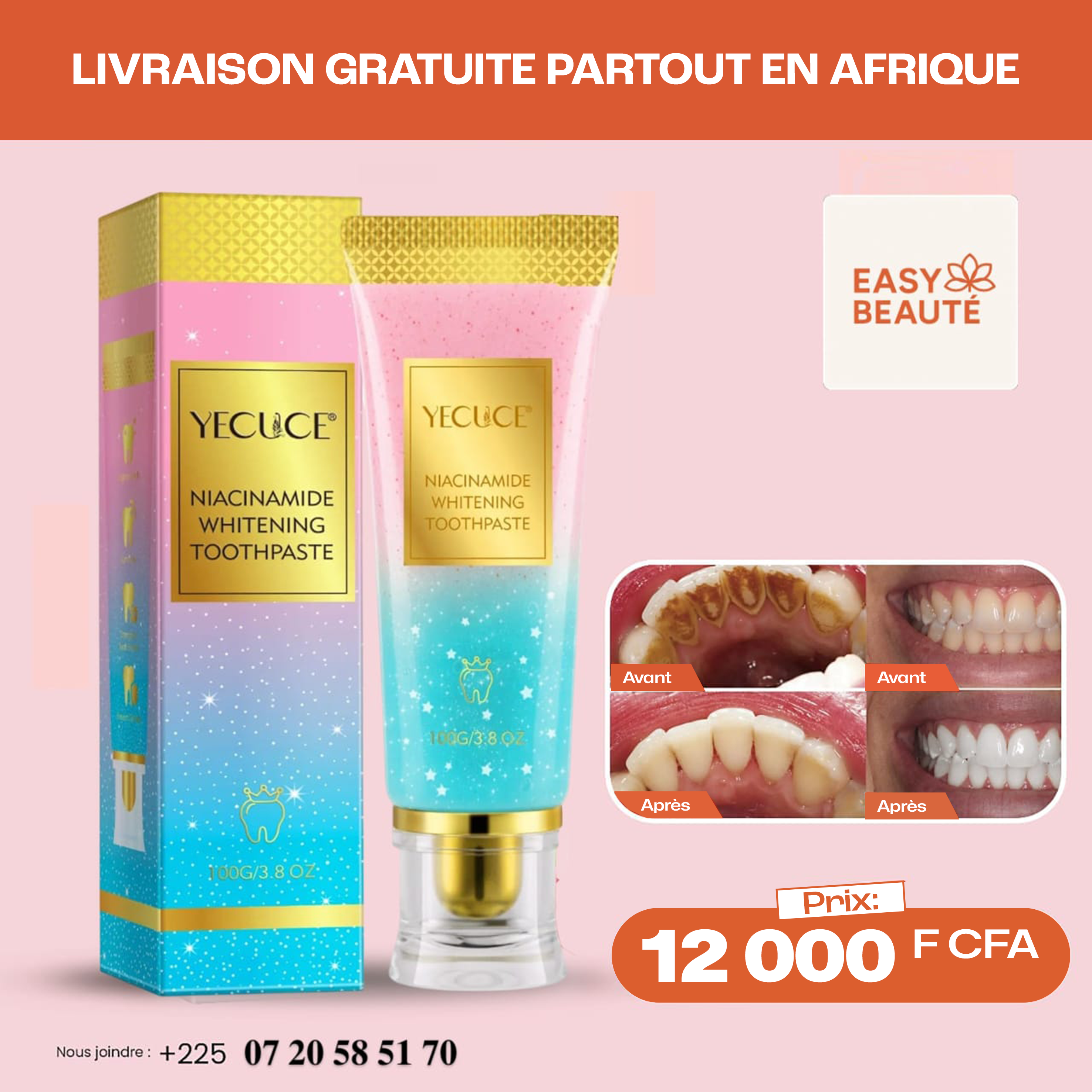 Pâte dentifrice  à la niacinamide