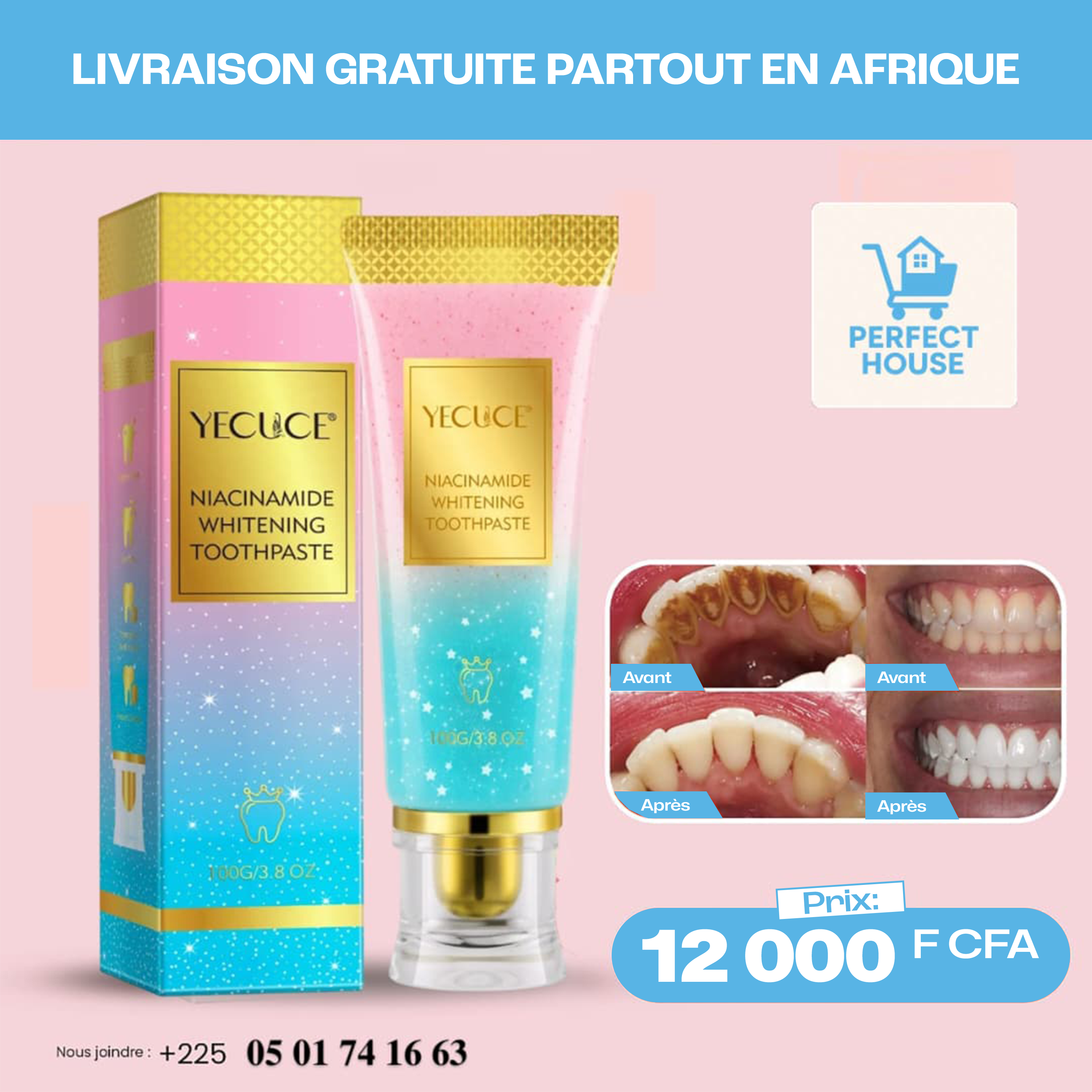 Pâte dentifrice  à la niacinamide
